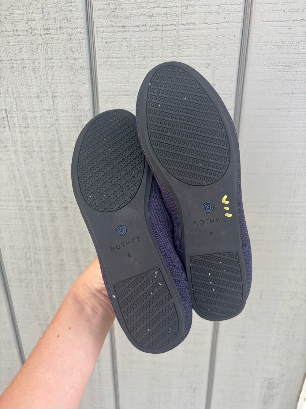 Rothy’s Round Toe Daily Flat Size 8 Navy - Picture 2 of 4